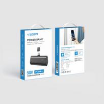 5000 mah power bank - Veger PlugOn W0556P 5000mAh, 20W, juodas (black) - 2 nuotrauka