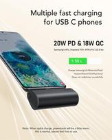 5000 mah power bank - Veger PlugOn W0556P 5000mAh, 20W, juodas (black) - 9 nuotrauka
