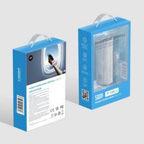 5000 mah power bank - Veger PlugOn W0573P, 5000mAh, 12W, Lightning, sidabrinis - 2 nuotrauka