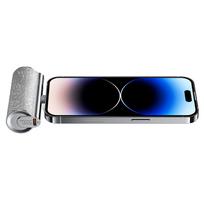 5000 mah power bank - Veger PlugOn W0573P, 5000mAh, 12W, Lightning, sidabrinis - 8 nuotrauka