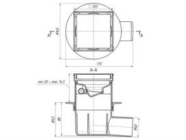 trapa saus - Trapas Ani Plast TQ5802EU, 20 - 74.5 mm x 100 mm, 100 mm - 2 nuotrauka