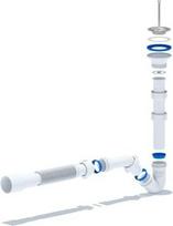 sifonas pisuarui - Sifonas bidė Ani Plast BD1016EU, balta (White) - 2 nuotrauka