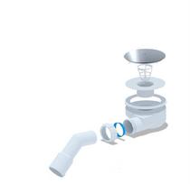 zeme lt - Sifonas dušo padėklui ANI E351CEU, 1 1/2, skersmuo 90 mm, aukštis 72,50 mm, chromuota išleidimo anga - 3 nuotrauka