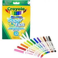nuplaunami flomasteriai - Flomasteriai Crayola Super Tips Washable Markers 12pcs - 2 nuotrauka