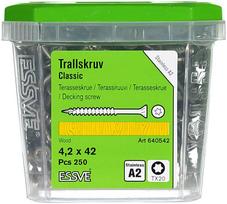 medsraigciai terasai - Medsraigčiai Essve, 4,2 x 42 mm, A2, TX, 250 vnt. - 4 nuotrauka