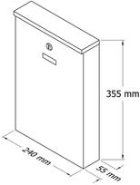 pasto dezutes lauko - Pašto dėžutė Glori Ir Ko PD955, žalia, 24 cm x 5.5 cm x 35.5 cm - 2 nuotrauka