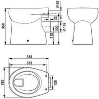 unitazas klozetas wc - Unitazas Jika Baby White, 295x385 mm - 3 nuotrauka