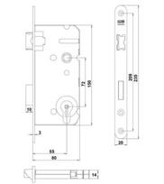 cinkuotas - Įleidžiamoji spyna Lob Z7ABP 72/55, cinkuota - 2 nuotrauka