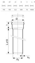 lauko kanalizacijos vamzdis - Vamzdis lauko kanalizacijai Magnaplast, 110 mm, SN4 (N), 1 m - 2 nuotrauka