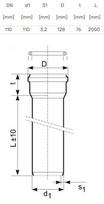 lauko kanalizacijos vamzdis - Kanalizacijos vamzdis Magnaplast, 110 mm, SN8 (S), 2 m - 2 nuotrauka