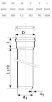 lauko kanalizacijos vamzdis - Vamzdis lauko kanalizacijai Magnaplast, 160 mm, SN4 (N), 1 m - 2 nuotrauka