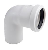 kanalizacijos vamzdziai senukai - Alkūnė Wavin Elbow Pipe White 87° 40mm - 2 nuotrauka
