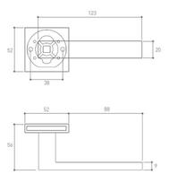 duru rankena - Metal_Bud Vidaus durų rankena BARCELONA, juoda - 2 nuotrauka