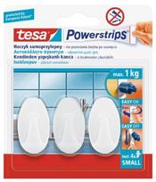 tesa powerstrips - Kabliukai TESA SMALL OVALE, baltos sp., 3 vnt. - 15 nuotrauka