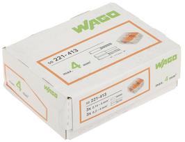 laidai kabeliai jungtys - Wago Connection Terminal 3x0.2-4 50pcs - 2 nuotrauka