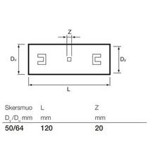 pvc vamzdziai senukai - Dviguba mova Wavin Double Sleeve D50mm PVC - 2 nuotrauka