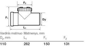 pvc 110 - Pravala Wavin 3-Way Pipe Brown 110mm - 2 nuotrauka