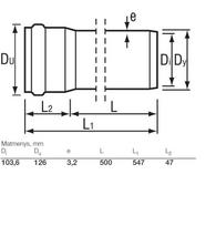 kanalizacijos vamzdziai - Kanalizacijos vamzdis Wavin, 110 mm x 3.2 mm - 2 nuotrauka