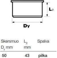 vidaus kanalizacijos - Aklė Wavin Cork 50mm Grey - 2 nuotrauka