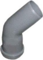 vidaus kanalizacijos - Alkūnė Wavin Optima Elbow Pipe Grey 45° 40mm - 3 nuotrauka