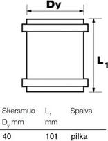kanalizacijos vamzdziai senukai - Remonto mova Wavin Optima Connector Pipe Grey 40mm - 2 nuotrauka