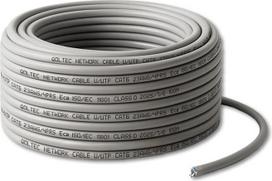 cat6 kabelis - Qoltec 54560 UTP Patchcord Cable CAT6 Copper Cu 100m Pilkas (Grey) - 1 nuotrauka