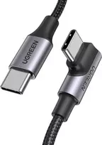 UGREEN USB-C į USB-C kampinis kabelis US334 5A PD 100W 2 m Juodas (Black)