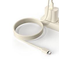 usb c kabelis - Dudao L7SF 2in1 kabelis USB-C - USB-C / Lightning 100W 1.2m Smėlio spalvos (Beige) - 4 nuotrauka