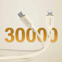 usb c kabelis - Dudao L7SF 2in1 kabelis USB-C - USB-C / Lightning 100W 1.2m Smėlio spalvos (Beige) - 6 nuotrauka