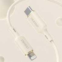 usb c kabelis - Dudao L7SF 2in1 kabelis USB-C - USB-C / Lightning 100W 1.2m Smėlio spalvos (Beige) - 8 nuotrauka