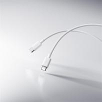 xiaomi laidas - Xiaomi 3A Pintas USB-C į USB-C Kabelis 1m Baltas (White) - 1 nuotrauka