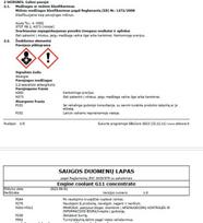 ausinimo skystis g11 - Aušinimo skystis geltonas (koncentratas 94%) 1L - 2 nuotrauka