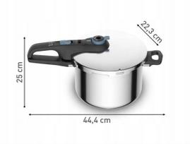 nerudijantis plienas - Tefal Greitpuodis SECURE TRENDY 6L P2580701, nerūdijantis (Stainless Steel) - 2 nuotrauka