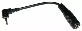 LechPol Oem Adapteris 2.5mm kištukas - 3.5mm lizdas su laidu Juodas (Black)