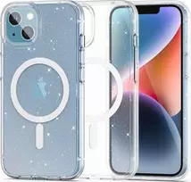 Tech-Protect FlexAir Hybrid MagSafe iPhone 13/14 dėklas - Skaidrus su blizgučiais (Clear Glitter)