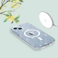 iphone 13 clear case magsafe - Tech-Protect FlexAir Hybrid MagSafe iPhone 13/14 dėklas - Skaidrus su blizgučiais (Clear Glitter) - 5 nuotrauka
