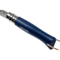 peilio rankena - Peilis su dirželiu Opinel Colorama 08 Inox Grab tamsiai mėlynas, su įdėklu - 2 nuotrauka