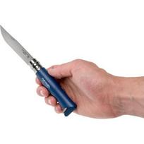 peilio rankena - Peilis su dirželiu Opinel Colorama 08 Inox Grab tamsiai mėlynas, su įdėklu - 3 nuotrauka