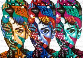 Fototapetas Artgeist Colorful Faces SNEW011458, 70 cm x 100 cm