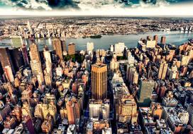 Fototapetas Artgeist Bird'S Eye View Of New York LFT1508, 140 cm x 200 cm