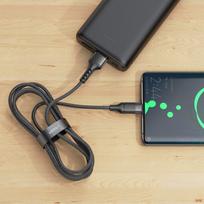 5a usb c laidas - VEGER AC03 USB-A į USB-C PD 5A 100W 1,2 m Juodas (Black) - 3 nuotrauka