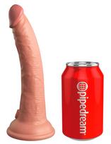 dildo 18 - Falo imitatorius "King Cock Elite KCE 7", Dvigubo tankio, Natūralus (Natural) - 4 nuotrauka