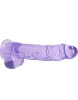 dilde - RealRock Realistic Dildo su kamuoliukais 25 cm, permatomas (Transparent) - 3 nuotrauka