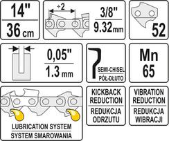 pjuklo grandines - Pjūklo grandinė Yato YT-84951, 14" - 3 nuotrauka