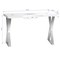 kosmetinis stalas baltas - Kosmetinis staliukas ActivEshop Momo 04-SL, balta sp., 76 cm x 60 cm x 120 cm - 2 nuotrauka