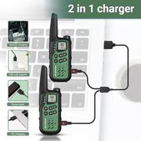 nesiojamas radijas - Baofeng BF-T25E Žalias (Green), 2 vnt. - 4 nuotrauka