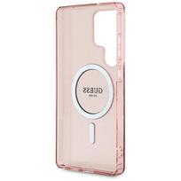 telefonas galaxy s25 ultra - Guess "Rhinestones Printed Classic Logo MagSafe Case Galaxy S25 Ultra" Pink - 3 nuotrauka
