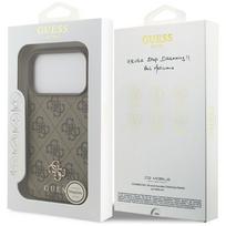 guess pu leather 4g - Guess Leather 4G Triangle Strass MagSafe dėklas skirtas Apple iPhone 17 Pro rudos spalvos - 2 nuotrauka