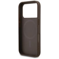 guess pu leather 4g - Guess Leather 4G Triangle Strass MagSafe dėklas skirtas Apple iPhone 17 Pro rudos spalvos - 3 nuotrauka