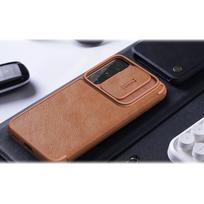 s22 plus telefonas - Nillkin "Qin Book PRO Case Galaxy S22 Plus" Brown - 2 nuotrauka
